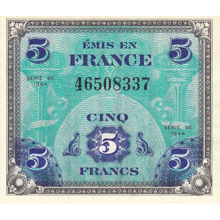 VF 17-01 - 5 francs - Drapeau - 1944 - Sans série - Etat : pr.NEUF