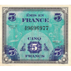 VF 17-01 - 5 francs - Drapeau - 1944 - Etat : SUP