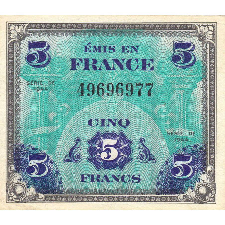 VF 17-01 - 5 francs - Drapeau - 1944 - Sans série - Etat : SUP