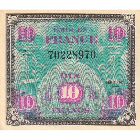 VF 18-01 - 10 francs - Drapeau - 1944 - Sans série - Etat : SPL