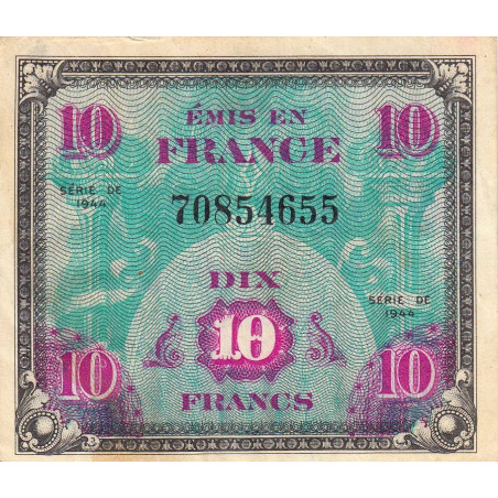 VF 18-01 - 10 francs - Drapeau - 1944 - Sans série - Etat : TB+