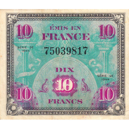 VF 18-01 - 10 francs - Drapeau - 1944 - Sans série - Etat : TB+