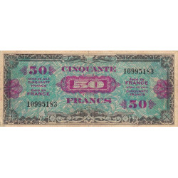 VF 19-01 - 50 francs - Drapeau - 1944 - Sans série - Etat : TTB+