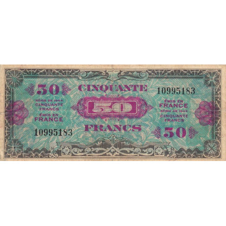 VF 19-01 - 50 francs - Drapeau - 1944 - Sans série - Etat : TTB+