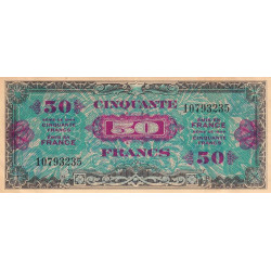 VF 19-01 - 50 francs - Drapeau - 1944 - Sans série - Etat : TB-