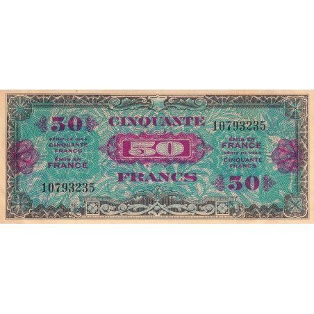 VF 19-01 - 50 francs - Drapeau - 1944 - Sans série - Etat : TB-