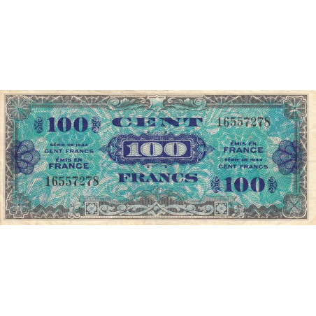 VF 20-01 - 100 francs - Drapeau - 1944 - Sans série - Etat : TTB-