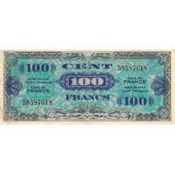 VF 20-01 - 100 francs - Drapeau - 1944 - Sans série - Etat : TB+