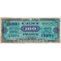 VF 20-01 - 100 francs - Drapeau - 1944 - Sans série - Etat : TB-
