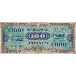 37- Loches - VF 25-01 - 100 francs - France - 1944 (1945) - Sans série - Etat : B+