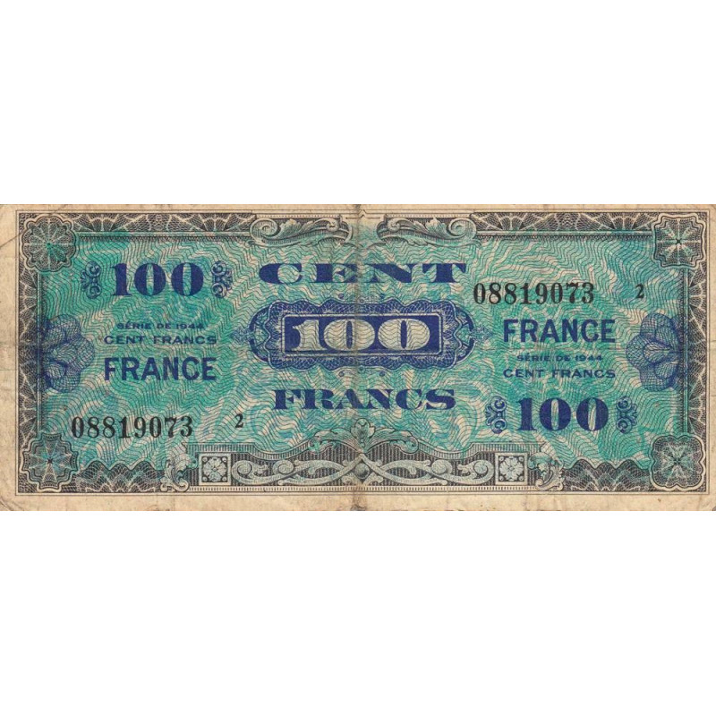 VF 25-02 - 100 francs - France - 1944 (1945) - Série 2 - Etat : B+