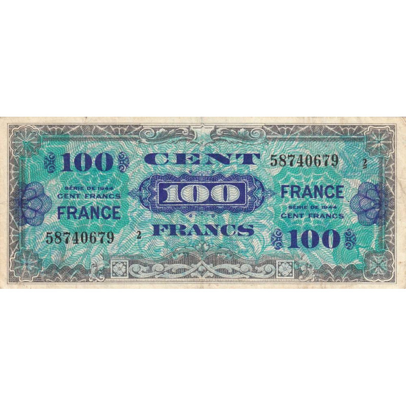 VF 25-02 - 100 francs - France - 1944 (1945) - Série 2 - Etat : TB+