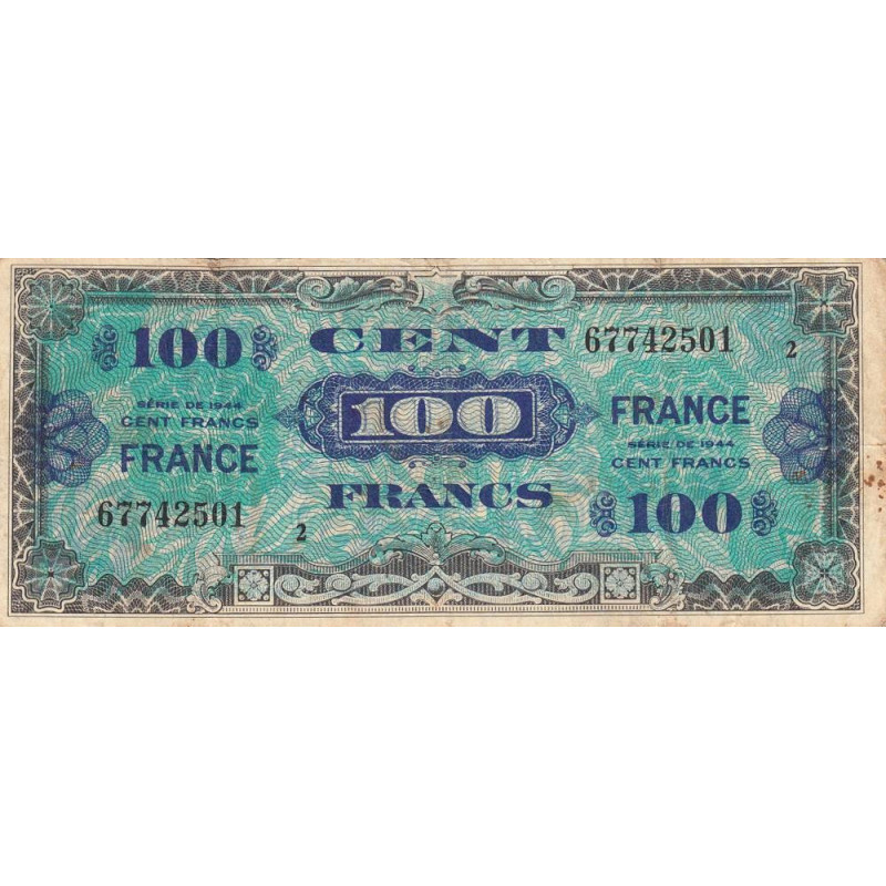 VF 25-02 - 100 francs - France - 1944 (1945) - Série 2 - Etat : TB-