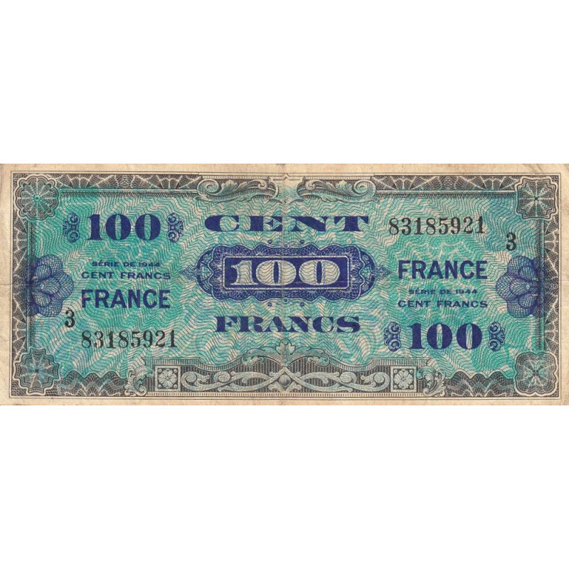 VF 25-03 - 100 francs - France - 1944 (1945) - Série 3 - Etat : TB