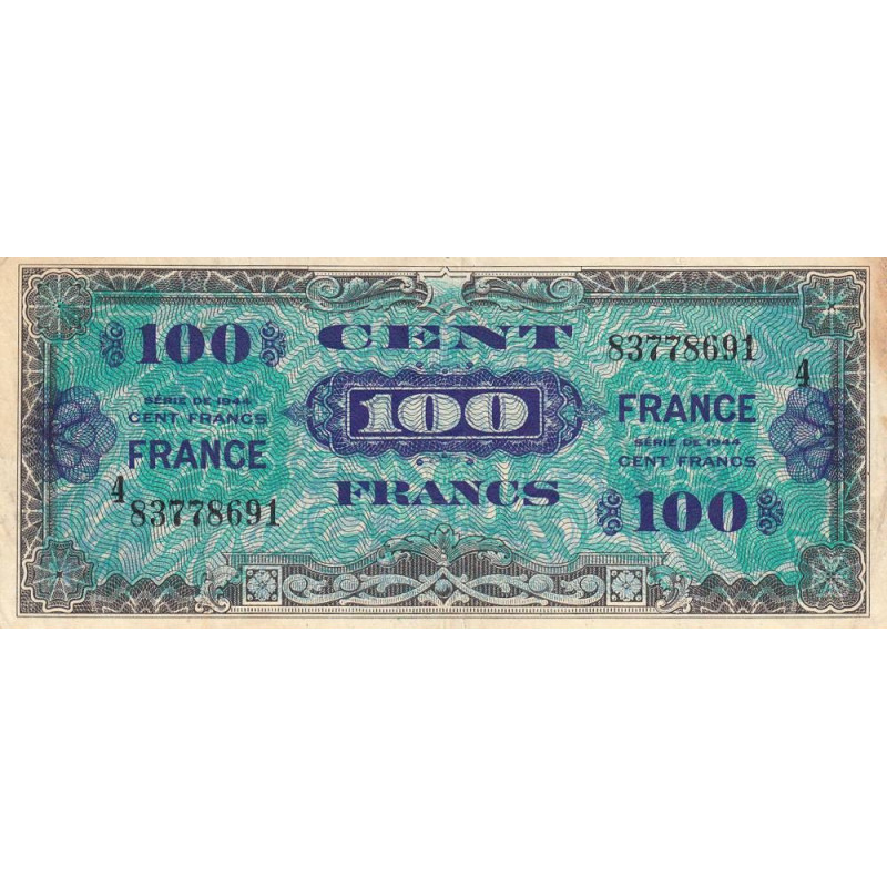 VF 25-04 - 100 francs - France - 1944 (1945) - Série 4 - Etat : TTB-