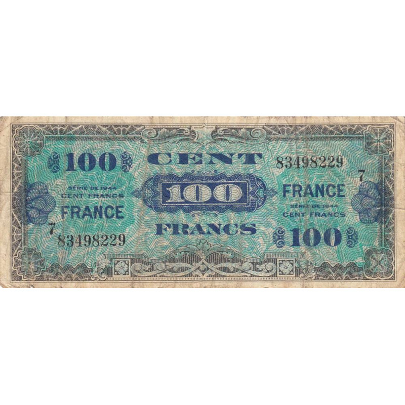 VF 25-07 - 100 francs - France - 1944 (1945) - Série 7 - Etat : B+