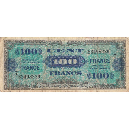 VF 25-07 - 100 francs - France - 1944 (1945) - Série 7 - Etat : B+