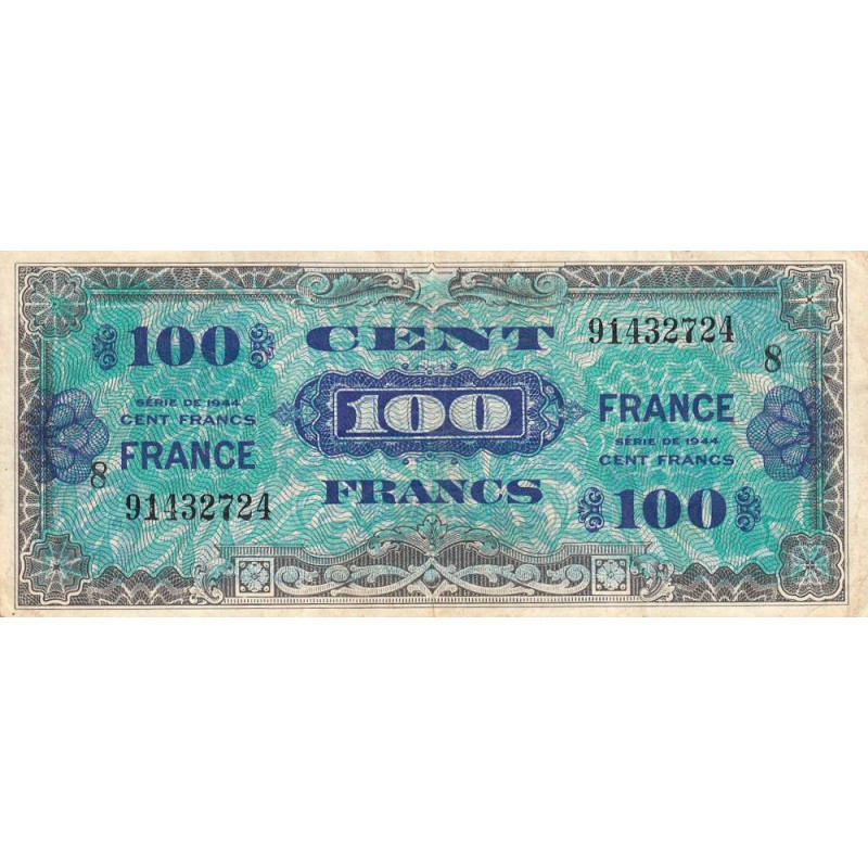 VF 25-08 - 100 francs - France - 1944 (1945) - Série 8 - Etat : TTB-