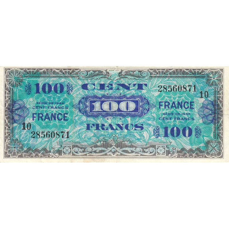 VF 25-10 - 100 francs - France - 1944 (1945) - Série 10 - Etat : TTB