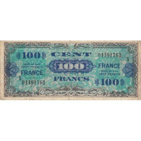 VF 25-11 - 100 francs - France - 1944 (1945) - Série X (remplacement) - Etat : TB-