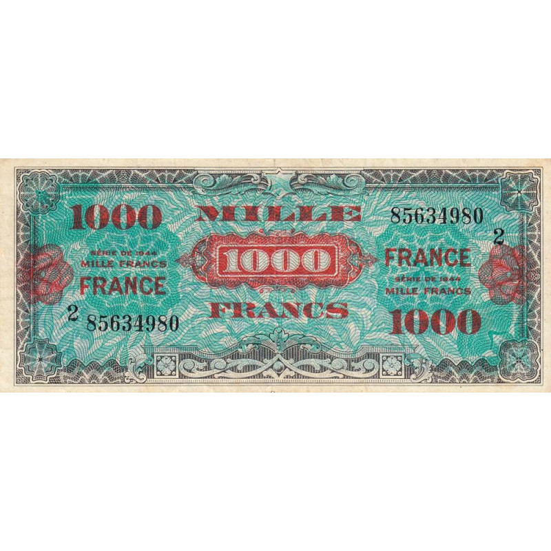 VF 27-02 - 1'000 francs - France - 1944 (1945) - Série 2 - Etat : TTB