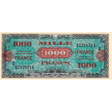 VF 27-03 - 1'000 francs - France - 1944 (1945) - Série 3 - Etat : SUP