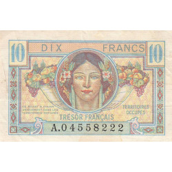 VF 30-01 - 10 francs - Trésor français - Territoires occupés - 1947 - Etat : TTB