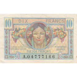 VF 30-01 - 10 francs - Trésor français - Territoires occupés - 1947 - Série A - Etat : TTB