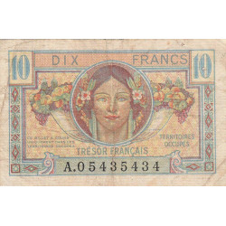 VF 30-01 - 10 francs - Trésor français - Territoires occupés - 1947 - Série A - Etat : TB-