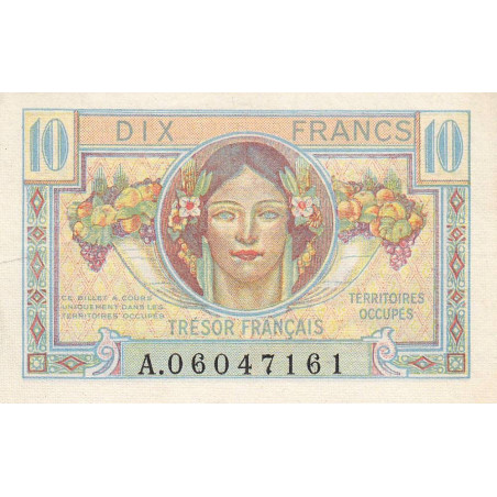 VF 30-01 - 10 francs - Trésor français - Territoires occupés - 1947 - Série A - Etat : SUP-