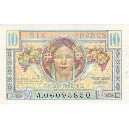 VF 30-01 - 10 francs - Trésor français - Territoires occupés - 1947 - Série A - Etat : SUP-