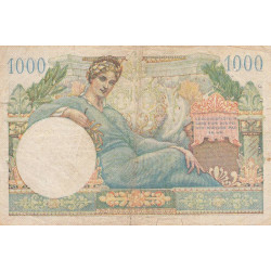 VF 33-02 - 1'000 francs - Trésor français - Territoires occupés - 1947 - Série P.2 - Etat : TB