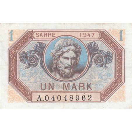 VF 44-01 - 1 mark - Sarre - 1947 - Série A - Etat : TTB+