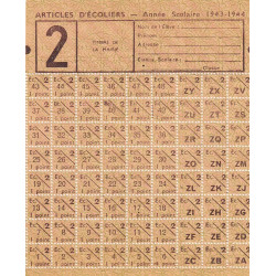 Articles d'écoliers - 1943 - 2 - Etat : SPL à NEUF