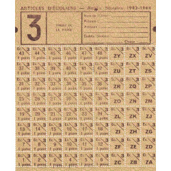 Articles d'écoliers - 1943 - 3 - Etat : SPL à NEUF