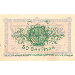 Albi, Castres, Mazamet (Tarn) - Pirot 5-2 variété - 50 centimes - 30/11/1914 - Annulé - Etat : TTB