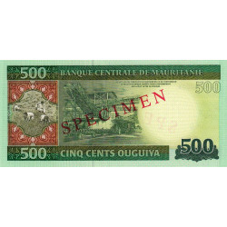 Mauritanie - Pick 18s - 500 ouguiya - Série CA A - 28/11/2013 - Spécimen - Etat : NEUF
