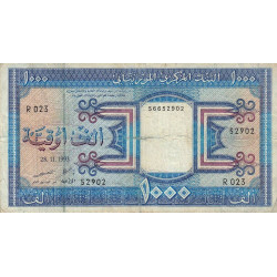 Mauritanie - Pick 7f - 1'000 ouguiya - Série R 023 - 28/11/1993 - Etat : TB