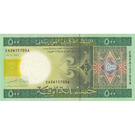 Mauritanie - Pick 12a - 500 ouguiya - Série CA - 28/11/2004 - Etat : NEUF