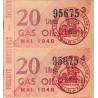20 litres gas-oil - Mai 1948 - Seine - Bloc de 2 - Etat : SUP