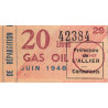 20 litres gas-oil - Juin 1948 - Allier - Etat : SUP