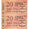 20 litres gas-oil - Juin 1948 - Allier - Bloc de 2 - Etat : SUP