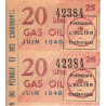 20 litres gas-oil - Juin 1948 - Allier - Bloc de 2 - Etat : SUP