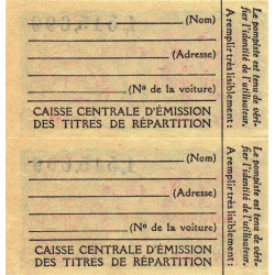 10 litres carburant auto - Novembre 1949 - Bloc de 2 - Etat : SUP