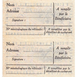 10 litres carburant auto - 1956 à 1959 - 3ème série - Ariège - Bloc de 2 - Etat : SUP