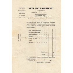 Duché de Savoie - Samoens - Contributions 1857 - 1 livre - Etat : TTB+