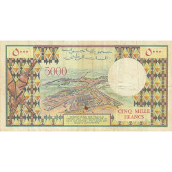 Djibouti - Pick 38c - 5'000 francs - Série O.002 - 1993 - Etat : TB+