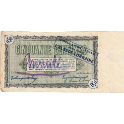 Belfort - Pirot non répertorié - 50 centimes - Série 141 - 04/11/1918 - Annulé - Etat : TTB