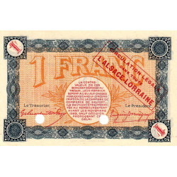 Belfort - Pirot 23-47 - 1 franc - Série AX 148 - 04/11/1918 - Spécimen - Etat : NEUF