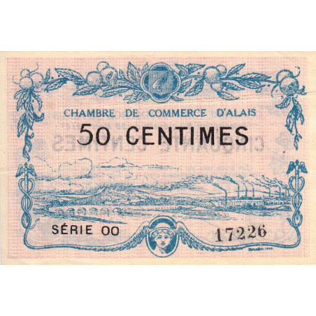 Alais (Alès) - Pirot 4-7 - 50 centimes - Série OO - 30/03/1916 - Etat : TTB+